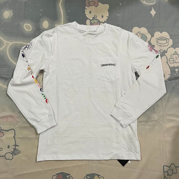 Chrome Hearts Multicolor Cemetery Cross Long Sleeve White - Picture 1 of 6